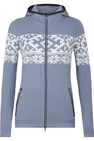 newland Sweatshirts & Hoodies, Dames, Blauw, L, IJsgrijs Wit Marianne Stijlvolle Top