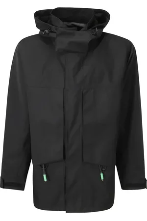 GR10K Mantels, Heren, Zwart, M, Oversized Parka met Ritssluiting
