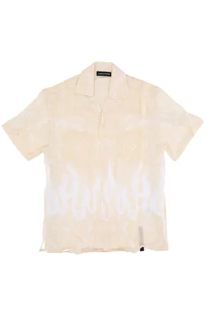 Vision Of Super Overhemden, Heren, , M, Flames Bandana Korte Mouw Shirt