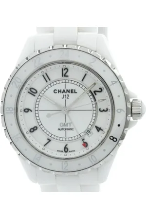CHANEL Pre-owned, Heren, Wit, ONE Size, Pre-owned Fabric watches