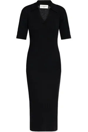 OFFICINE GENERALE Kleedjes, Dames, Zwart, S, Wol, Jurk met polokraag