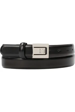 Kazar Accessoires, Dames, Zwart, 90 CM, Leer, Zwarte leren riem met volledige gesp