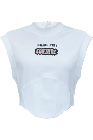 VERSACE Tops, Dames, Wit, S, Mouwloze top