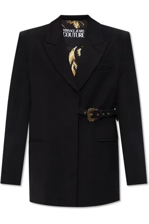 VERSACE Jassen, Dames, Zwart, S, Blazer met riem