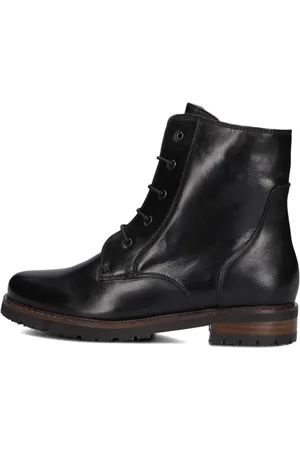 Everybody Schoenen, Dames, Zwart, 39 1/2 EU, Leer, Zwarte Leren Enkellaarzen