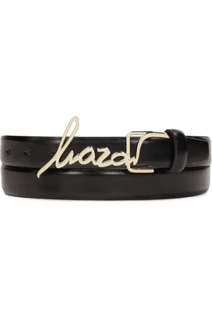Kazar Accessoires, Dames, Zwart, 90 CM, Leer, Zwarte riem met fijne gesp