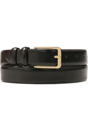 Kazar Accessoires, Dames, Zwart, 80 CM, Leer, Klassieke zwarte riem met gouden gesp