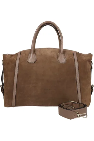 AVENUE 67 Tassen, Dames, Bruin, ONE Size, Suède, Bruine Suède Tas Gemaakt in Italië