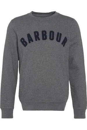 Barbour Sweatshirts & Hoodies, Heren, Grijs, M, Katoen, Prep Logo Crew Sweatshirt Grijs Marl