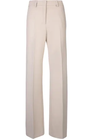 BLANCA Broeken, Dames, Wit, L, Leer, Witte Getailleerde Broek Elegante Stijl