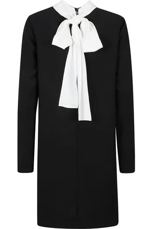 Nº21 Kleedjes, Dames, Zwart, L, Polyester, Zwarte Polyester Jurk Gemaakt in Italië