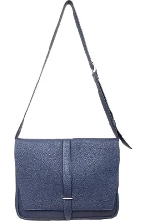 Hermès Pre-owned, Heren, Blauw, ONE Size, Leer, Pre-owned Leather crossbody-bags