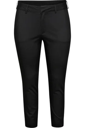 Kaffe Broeken, Dames, Zwart, 7Xl, Zwart Diep Chino Broek