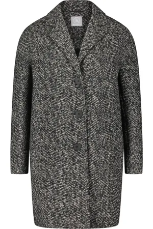 Betty & Co Mantels, Dames, Grijs, S, Lange jas met reverskraag