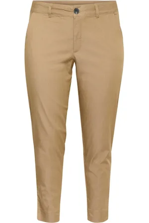 Kaffe Broeken, Dames, , 3Xl, Chino Broek met Brede Tailleband