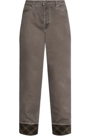 Burberry Jeans, Dames, Grijs, W25, Katoen, Straight Leg Jeans