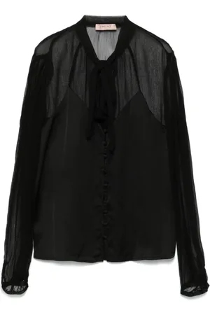 Twin-Set Blouses & Shirts, Dames, Zwart, L, Zwart Sweater Set
