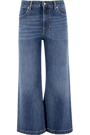 ANTONELLI Jeans, Dames, Blauw, S, Katoen, Wijde Pijp Origineel Ontwerp Jeans