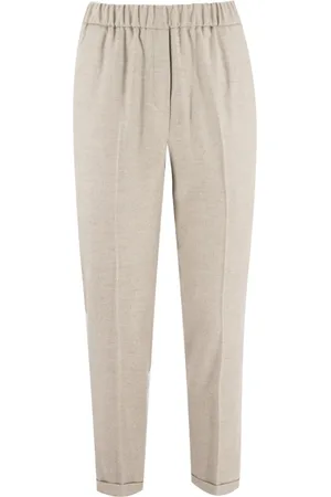 ANTONELLI Broeken, Dames, , L, Elegante Elastische Taille Straight Broek