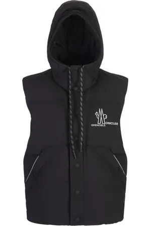 Moncler Jassen, Heren, Zwart, L, Nylon, Zwarte Gewatteerde Gilet Baldy