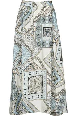 Etro Rokken, Dames, Grijs, S, Katoen, Bohemian Patchwork Rok