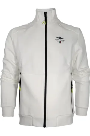 Aeronautica Militare Sweatshirts & Hoodies, Heren, Wit, M, Katoen, Sportieve Katoenen Sweatshirt Fe 1944 Wit