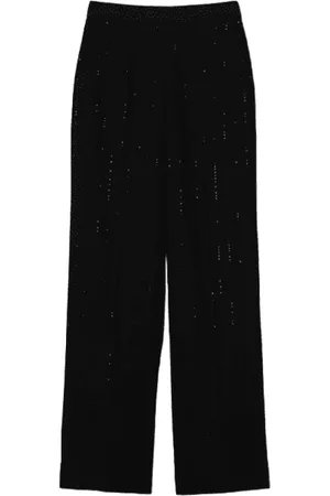 Twin-Set Broeken, Dames, Zwart, S, Zwarte Palazzo Broek