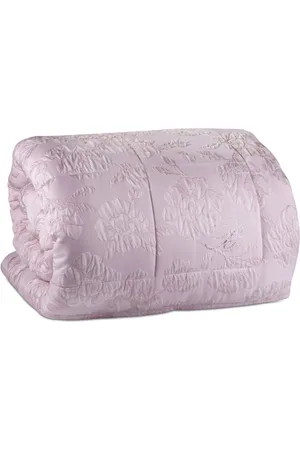 BLUMARINE Interieur, unisex, Roze, ONE Size, Katoen, Luxe Jacquard Bedsprei met Swarovski Kristallen