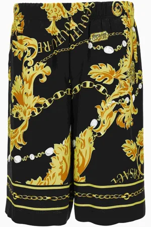 VERSACE Korte broeken, Heren, Zwart, M, Katoen, Shorts