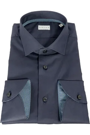 Xacus Overhemden, Heren, Blauw, 3Xl, Katoen, Heren Frans Kraag Shirt Blauw