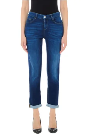 Liu Jo Jeans, Dames, Blauw, W30, Katoen, Comfortabele Straight Leg Jeans