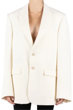 WARDROBE.NYC Jassen, Dames, Wit, S, Wol, Witte Wollen Blazer