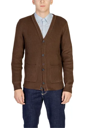 Antony Morato Truien, Heren, Bruin, L, Wol, Bruine V-hals Knoopvest