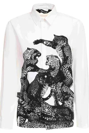 Roberto Cavalli Overhemden, Heren, Wit, S, Overhemden