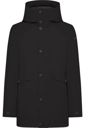 RRD Mantels, Heren, Zwart, M, Zwarte Parka Jas met Surflex Stof