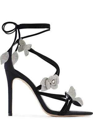SOPHIA WEBSTER Schoenen, Dames, Zwart, 37 EU, Zwarte Kristal Sandalen