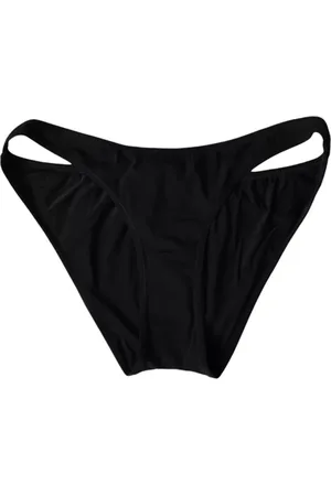 Dolce & Gabbana Badkleding, Dames, Zwart, S, Nylon, Zwarte Logo Bikini Onderkleding