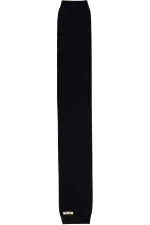 Moschino Accessoires, Heren, Zwart, ONE Size, Wol, Zwart Gebreide Wollen Sjaal
