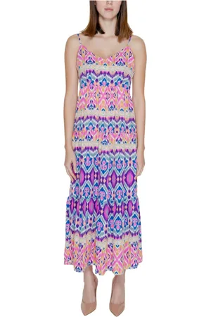 ONLY Kleedjes, Dames, Veelkleurig, S, Polyester, Roze Geometrische Sweetheart Jurk