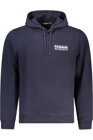 Napapijri Sweatshirts & Hoodies, Heren, Blauw, L, Katoen, Blauwe Katoenen Trui