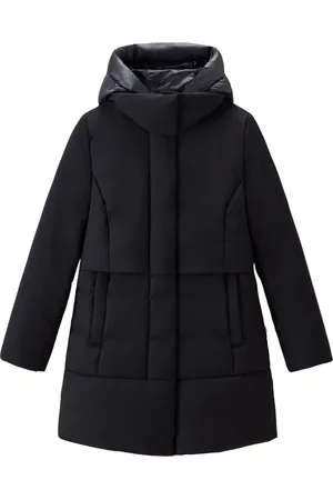 Woolrich Mantels, Dames, Zwart, S, Wol, Zwarte 2-in-1 Parka Jas