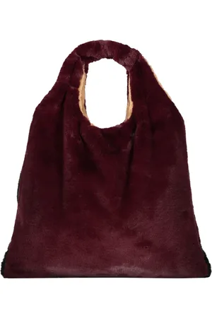 Anita Bilardi Tassen, Dames, Rood, ONE Size, Faux Fur Tote Tas