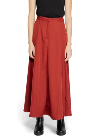VERO MODA Rokken, Dames, Rood, XS, Polyester, Rode Effen Rok met Ritssluiting