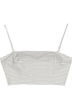 Staud Tops, Dames, , S, Katoen, Gestreepte Top met Vierkante Hals