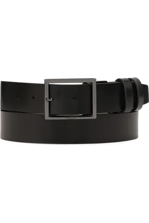 Kazar Accessoires, Dames, Zwart, 95 CM, Leer, Dubbelzijdige leren band met perforaties