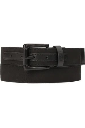 Kazar Accessoires, Dames, Zwart, 125 CM, Leer, Zwart stoffen riem