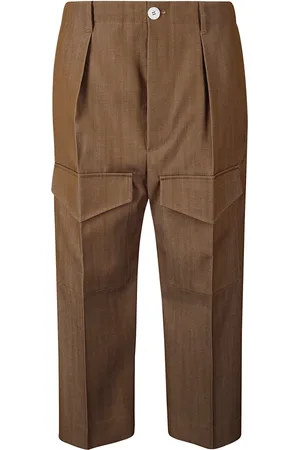 SETCHU Broeken, Dames, Bruin, M, Gabardine Chino Broek