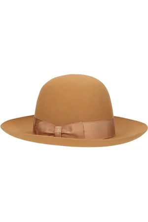 Borsalino Accessoires, Dames, Bruin, 58 CM, Folar Vilt Koepel Hoed