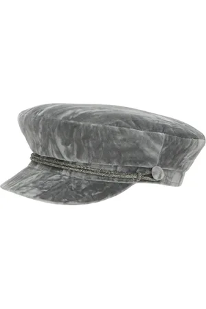 Borsalino Accessoires, unisex, Grijs, M, Katoen, Velvet Brest Cap