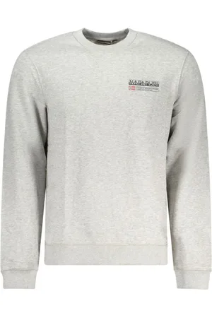 Napapijri Sweatshirts & Hoodies, Heren, Grijs, 2Xl, Katoen, Grijze Katoenen Trui